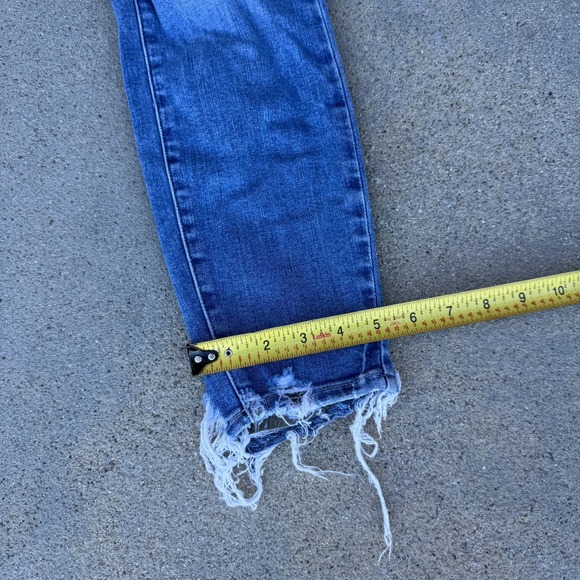 Paige Hoxton Crop Jeans Mid Rise Light Wash Denim Women's Blue Size 29 - Picture 11 of 13